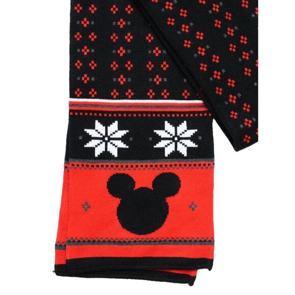 New Women Men Adult Disney Mickey Mouse Knit Scarf Teen 70" Black Red Winter - Picture 6 of 6